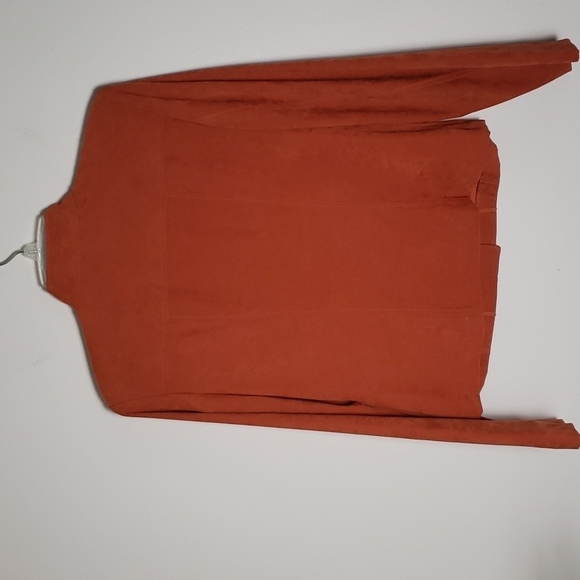 Christopher and banks lightweight jacket, rust orange, over shirt, Sz Small - Picture 8 of 8